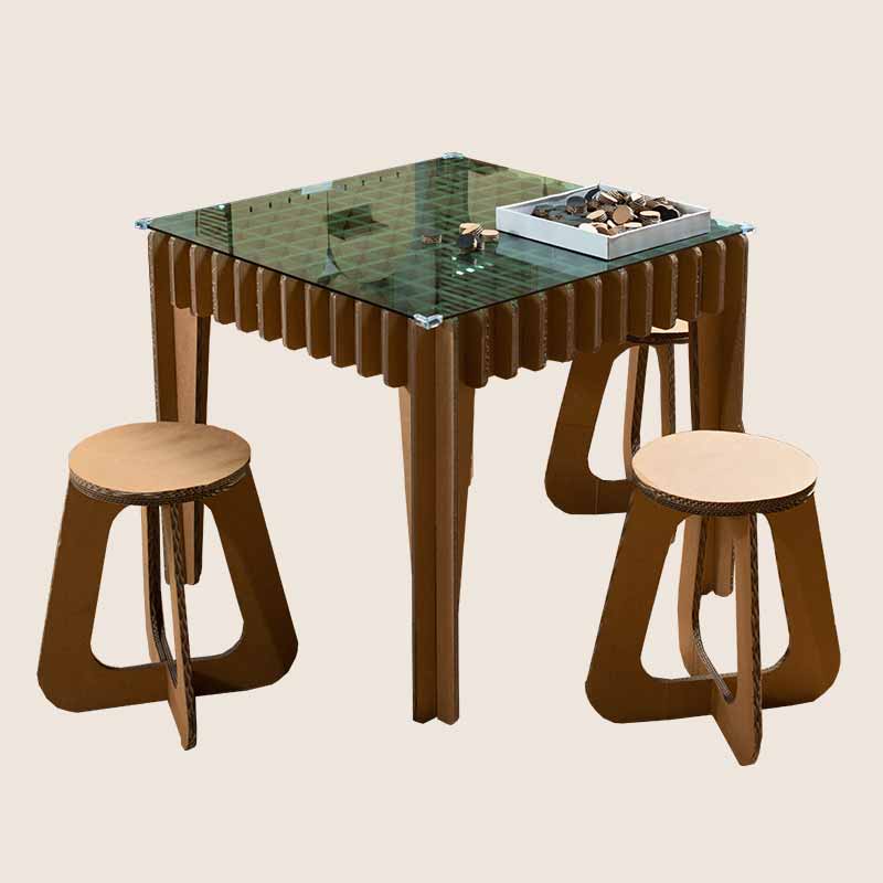 Cardboard table and chair set