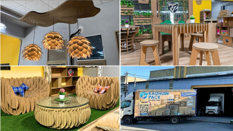 Kaizhuin Pack Sdn Bhd Kaizhuin Pack Cardboard products Cardboard furniture Eco-friendly products Eco-friendly furniture Recyclable furniture Packaging Company One-stop packaging solution Ipoh Perak