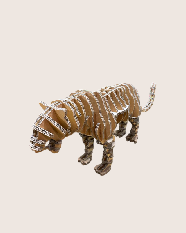 Cardboard decoration Cardboard animal origami Cardboard tiger Eco-friendly decoration Eco-friendly Recyclable
