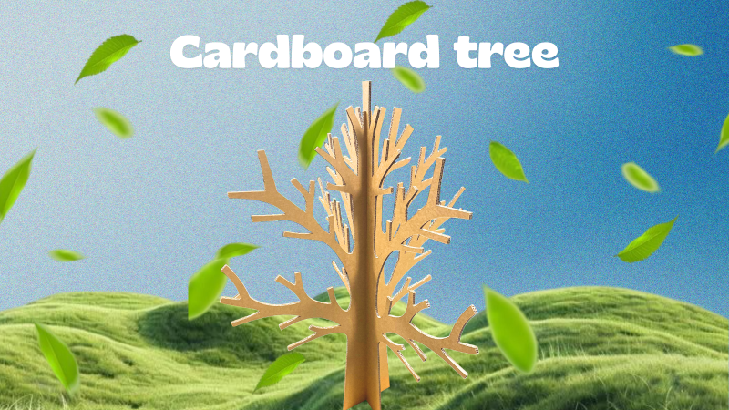 Cardboard tree Eco-friendly cardboard decoration Recyclable cardboard tree Modern cardboard tree